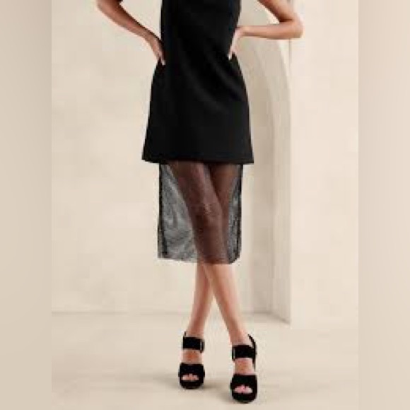 NWT Banana Republic Mesh Midi Dress - Picture 10 of 13